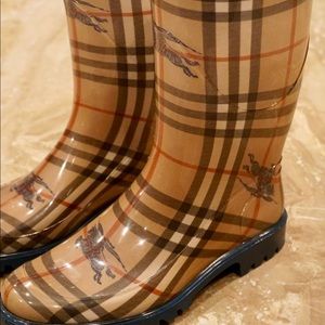 Burberry rain boots